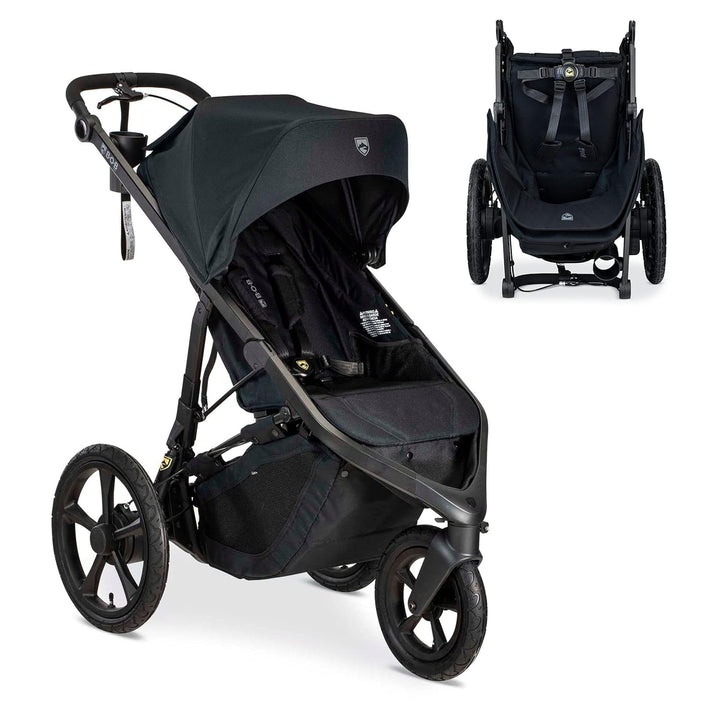 Wayfinder Jogging Stroller with Independent Dual Suspension, Air-Filled Tires, and 75-Pound Weight Capacity, Nightfall