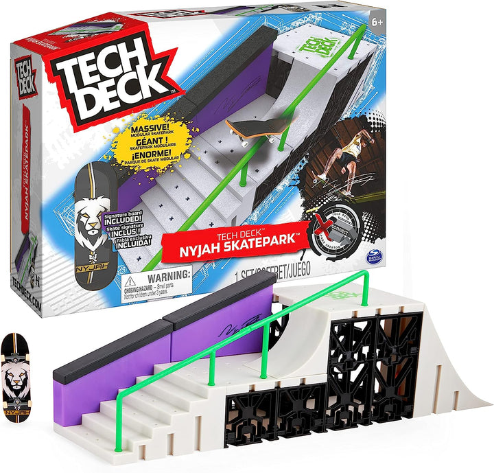 , Nyjah Skatepark X-Connect Park Creator, Massive Customizable Skatepark Ramp Set with Exclusive Fingerboard, Kids Toy for Ages 6 and Up