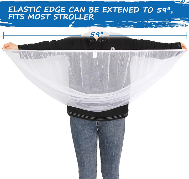 2 Pack Baby Mosquito Net for Stroller, Durable Bug Net for Stroller, Car Seats, Bassinets, Cradles, Playards, Pack N Plays and Portable Mini Crib, Portable & Durable Baby Insect Netting