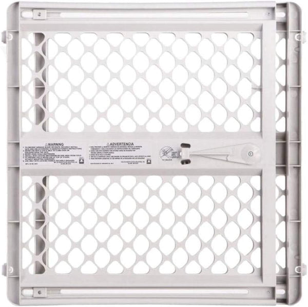 North States Universal Pet Gate: 26” - 42” Wide Dog Gate. Use as Pressure Mounted Gate or Swinging Door with Included Hardware. Dog Gates for Doorways, 26" Tall, Gray