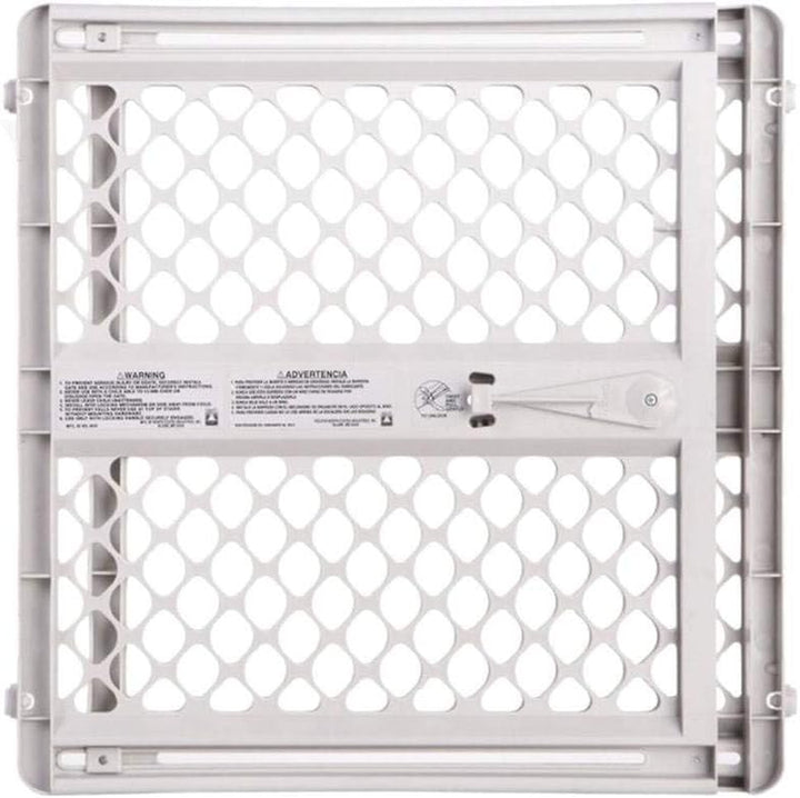 North States Universal Pet Gate: 26” - 42” Wide Dog Gate. Use as Pressure Mounted Gate or Swinging Door with Included Hardware. Dog Gates for Doorways, 26" Tall, Gray