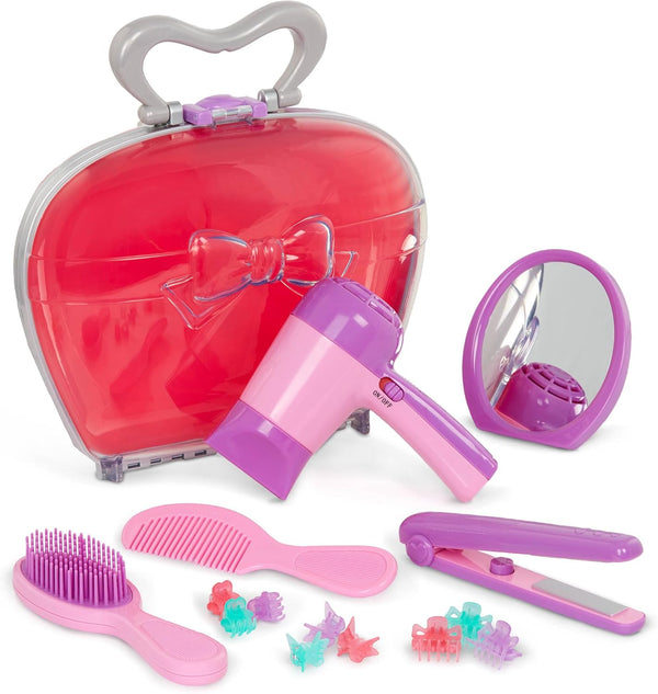 – Play Circle – Hair Dryer with Sounds & Air – Carrying Case – Salon Accessories – Pretend Play Toys – Beauty Shop – 3+ Years(15 Pieces)