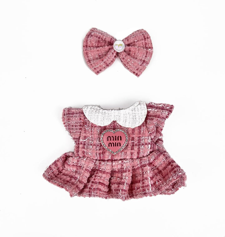 17Cm Doll Clothes(No Doll), Cute Dolls Outfit Accessories with Sweater + Denim Jeans + Pants, Small Kawaii Clothes Set for Dolls(Style 4)