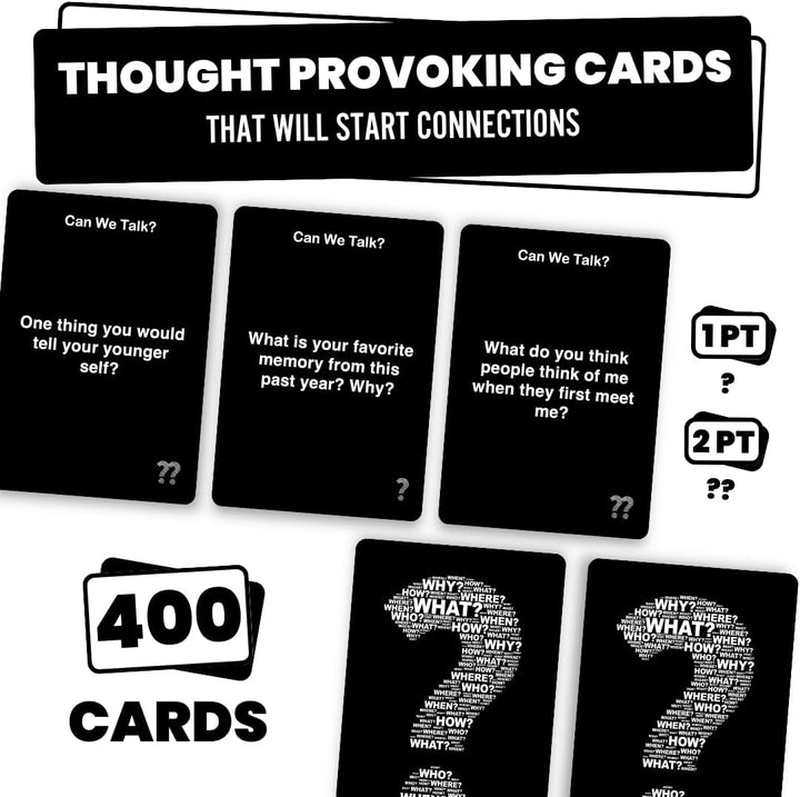 Can We Talk? - the Deep, Funny, and Real Conversation Game for Adults, Teens & Couples for Game Nights, Dates & Friend Groups, 400 Cards