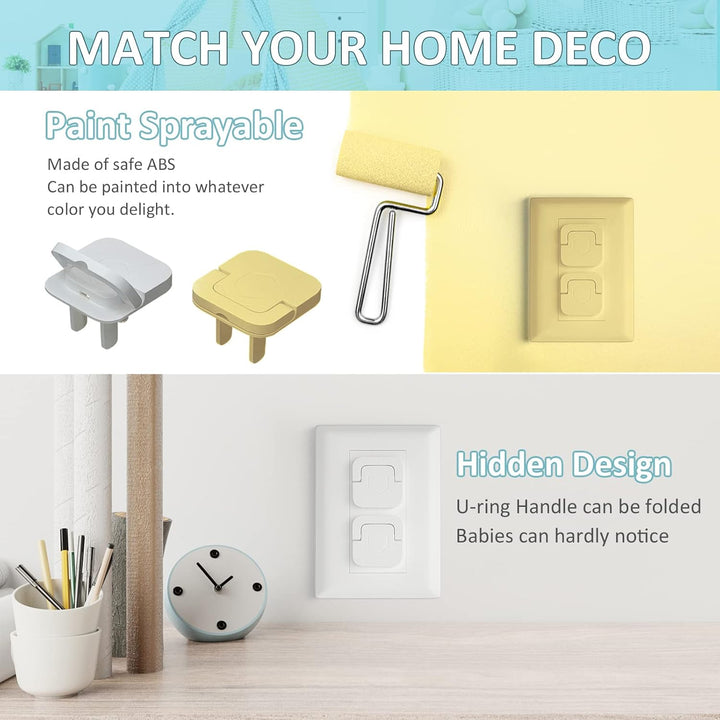 Baby-Proof Outlet Covers (60 Pack) - Child Safety Electric Plug Protectors to Prevent Power Shock