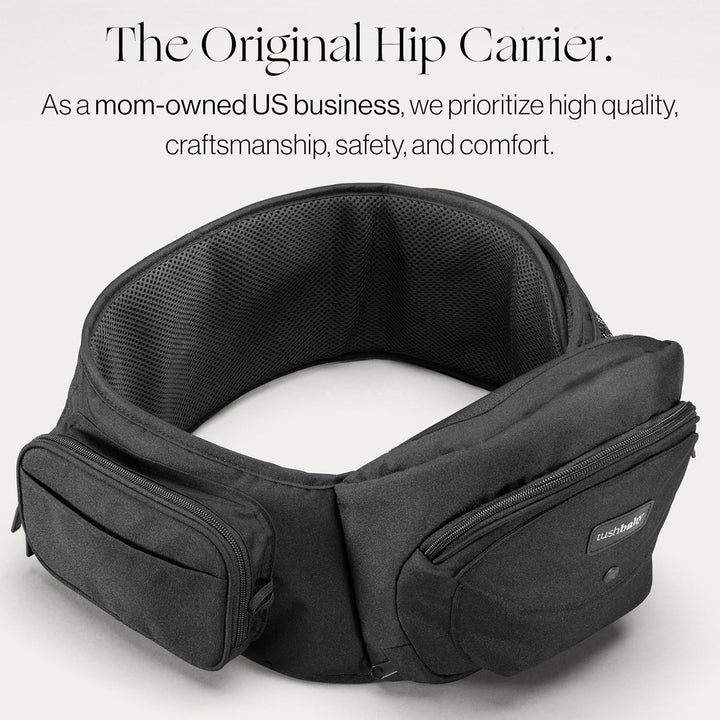 the Original Premium Quality Hip Seat Carrier – Safety-Certified Baby & Toddler Carrier with Secure Safety Buckles, No-Flimsy-Foam Design, Storage Pockets & Nursing Pillow. 0–3 Yrs