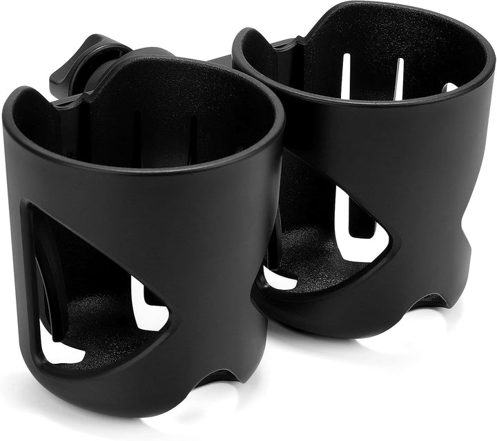 Universal Cup Holder, Stroller Cup Holder, 360° Rotatable Large Caliber Designed Bottle Holder for Stroller, Bike, Wheelchair, Walker, Scooter, Black