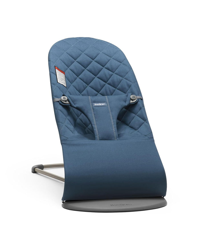 Bouncer Bliss, Sand Gray, Woven, Classic Quilt | 2-In-1 Adjustable Baby Bouncer Seat and Toddler Chair, Newborn to Toddler (8-29 Lbs), 4 Positions, Lightweight & Portable