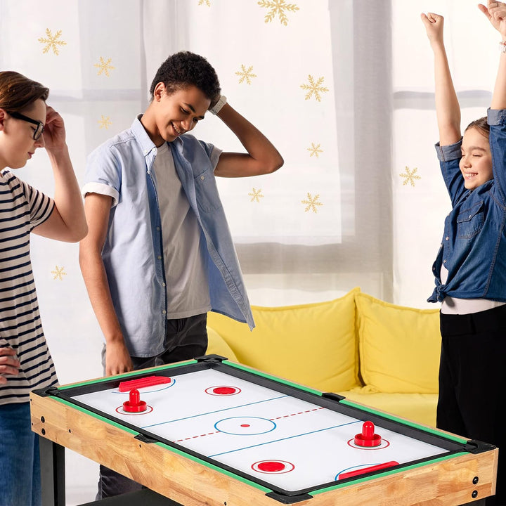 Multi Game Table, 10 in 1 Combo Game Table W/Foosball Table, Hockey, Pool Table, Ping Pong, Shuffleboard, Bowling & 4 Board Games, Game Tables for Game Room, Home, Family