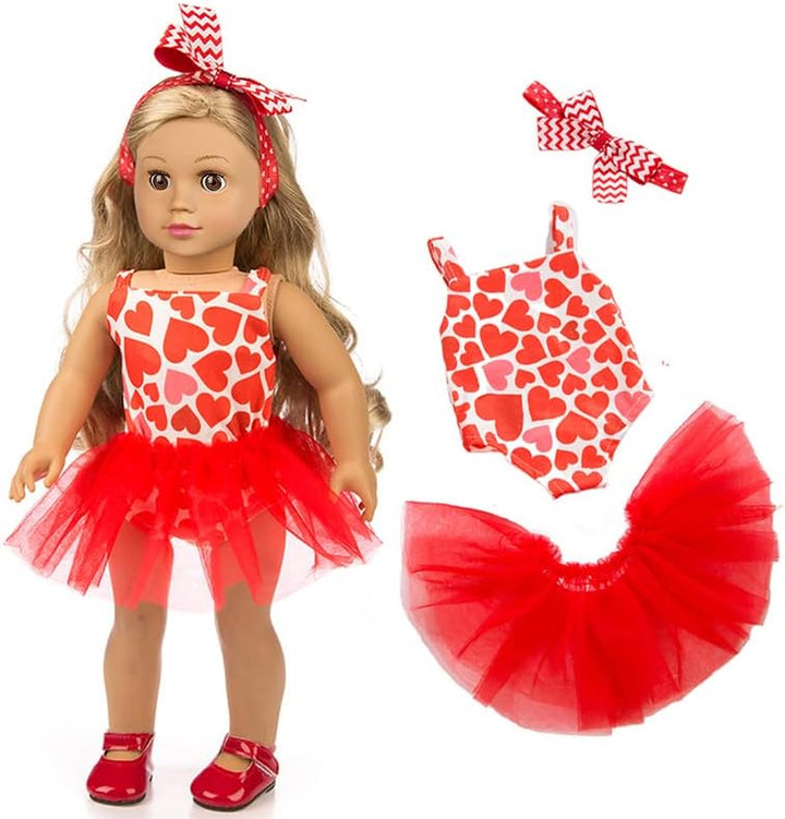 19 Pcs American Doll Clothes Gift for 18 Inch Doll Clothes and Accessories, Including 10 Complete Sets of Clothing