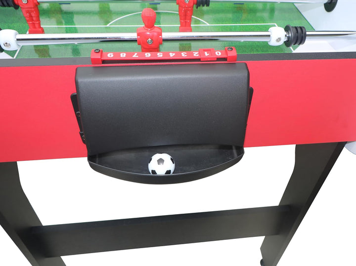 Soccer Foosball Table for Indoor Games, Family Fun and Fitness, Red and White Design