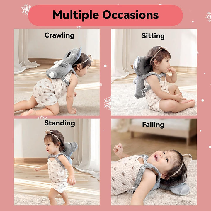 Baby Head Protector Backpack for Falling Crawling and Walking Toddler Essentials Harness Infant Koala Toys Helmets Baby Lover Gifts for 0.5-3 Years 6-12 Months