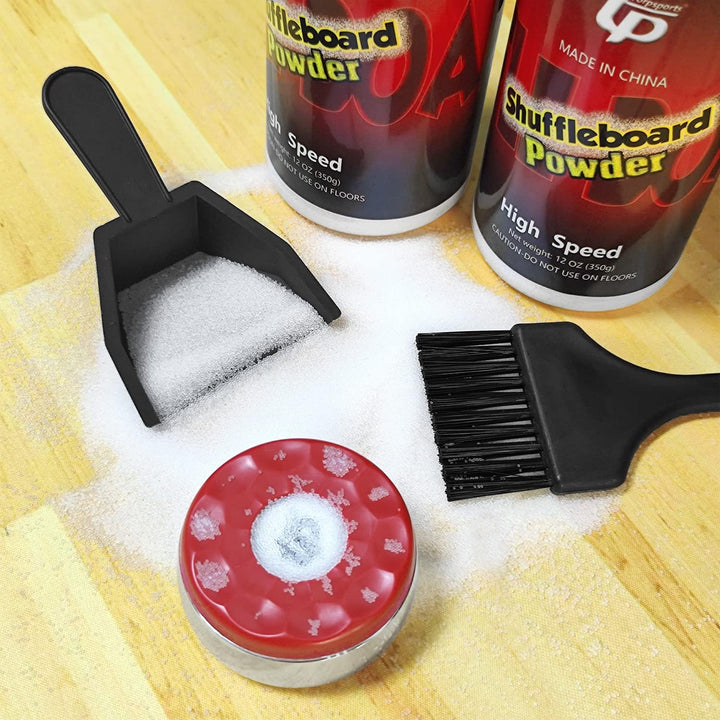 Shuffleboard Sand Wax High/Medium Speed Shuffleboard Powder Set, Shuffleboard Sand with Mini Brush Set