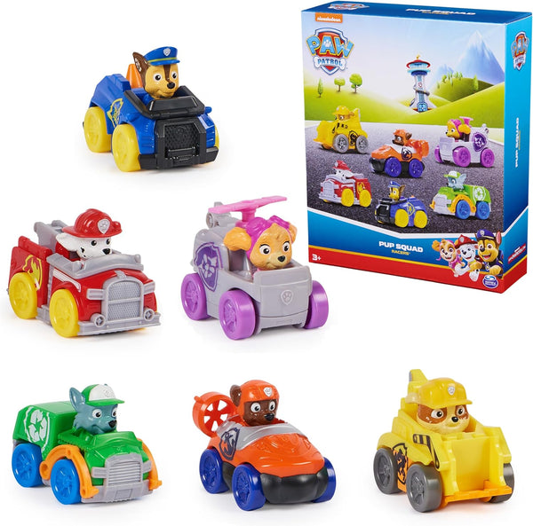 : Pup Squad Racers, 6-Piece Vehicle Gift Set, Kids Toys for Boys & Girls Ages 3 and Up