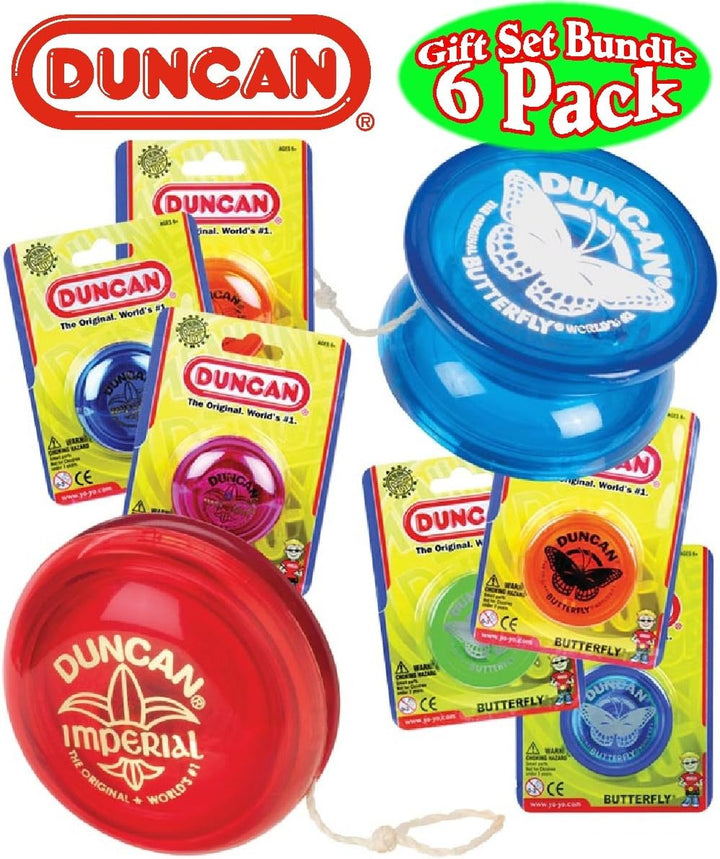 Yo-Yo Imperial (3) & Butterfly (3) Deluxe Gift Set Bundle - 6 Pack (Assorted Colors)