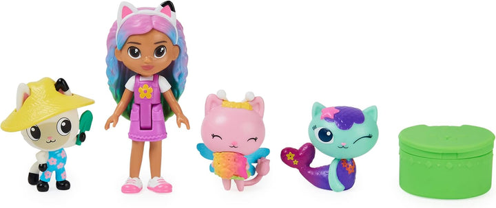 , Gabby and Friends Figure Set with Rainbow Gabby Doll, 3 Toy Figures and Surprise Accessory Kids Toys for Ages 3 and Up