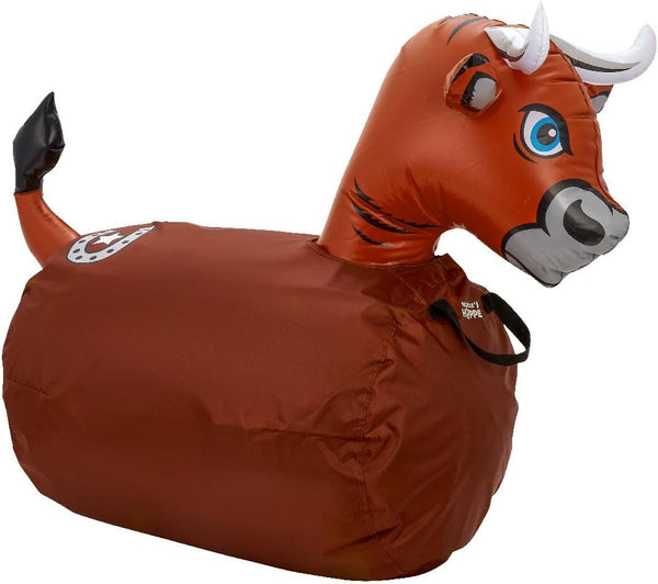 Hip Hoppers Bouncy Hopper Inflatable Hopping Animal Bouncer, Supports up to 250 Pounds, Ages 5 and up (Brown Bull)