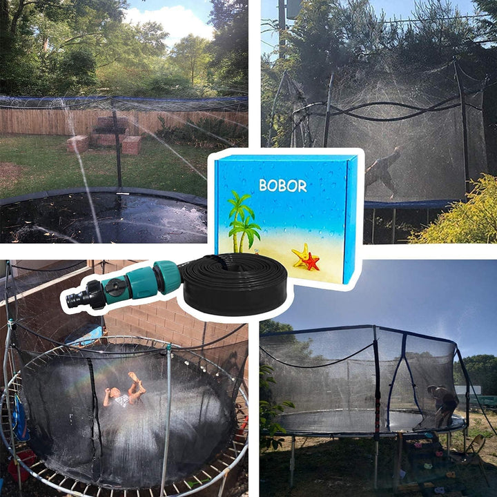 Trampoline Sprinklers for Kids, Outdoor Trampoline Spary Park Fun Summer Water Toys.(39Ft)