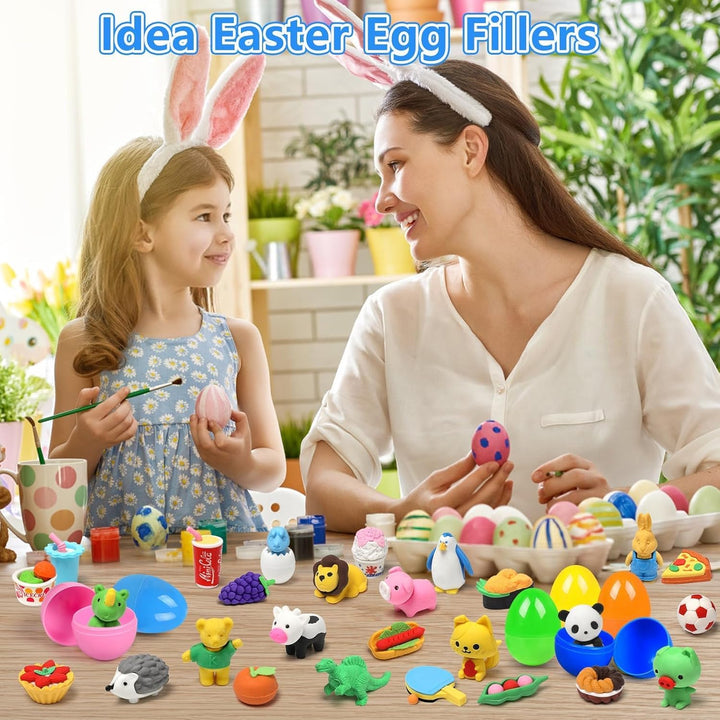 100 Pack Animal Erasers for Kids Bulk Pull Apart 3D Puzzle Erasers Classroom Rewards and Prizes Class Treasure Box Kids Party Favors Back to School Supplies