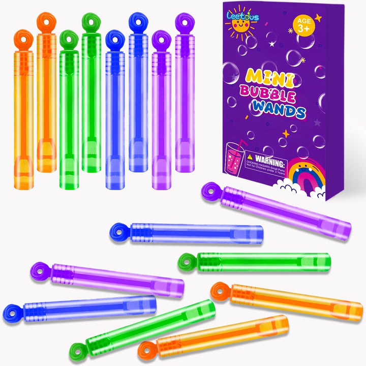 Party Goodie Bag Stuffer Fillers for Kids, 32 Pack Mini Bubble Wand Toys Gifts for Toddlers, Small Pinata Birthday Camping Wedding Party Favors Supplies, Classroom School Stuff Prizes Treats Non Candy