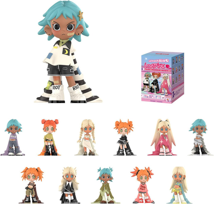 Lil Peach Riot Loading Series Figures, Blind Box Figures, Random Design Action Figures Collectible Toys Home Decorations, Holiday Birthday Gifts, Single Box