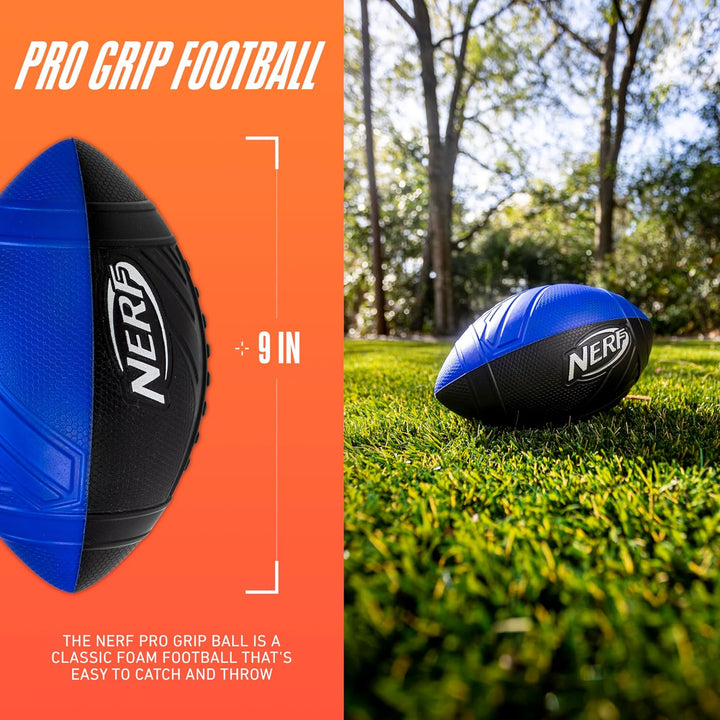 Pro Grip Football, Blue, Classic Foam Ball, Easy to Catch & Throw, Sports Toys, Christmas Gifts or Stocking Stuffers for Kids