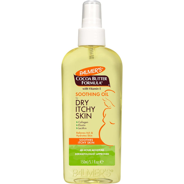 Cocoa Butter Formula Soothing Oil with Vitamin E, Dry, Itchy Skin Relief, Anti-Itch Body Oil, 5.1 Ounces