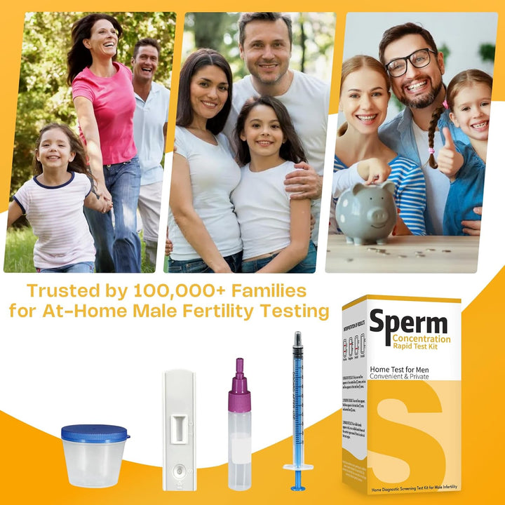 Male Fertility Home Test Kit for Men-Trak plus Male Fertility Testing System- Easy to Read Results, over 98% Accurate - Shows Normal or Low Sperm Count