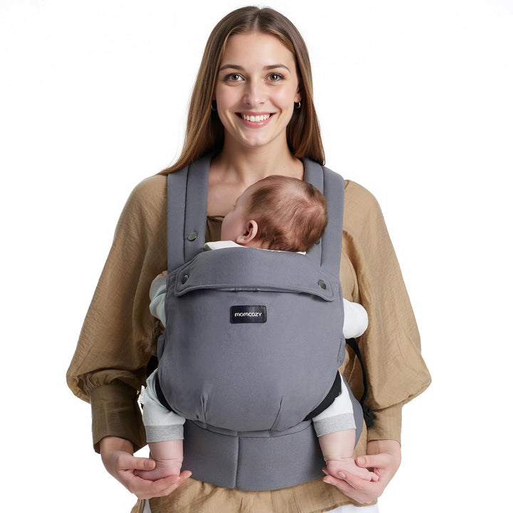 Baby Carrier - Ergonomic, Cozy and Lightweight Carrier for 7-44Lbs, Effortless to Put On, Ideal for Hands-Free Parenting, Enhanced Lumbar Support, Purehug for Infant to Toddler, Khaki