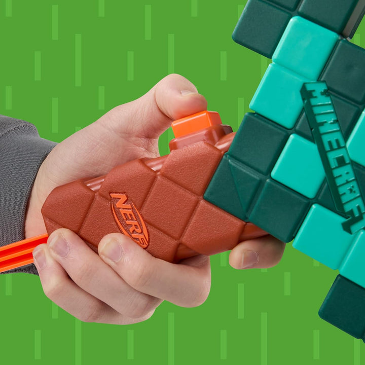 Minecraft Sword Dart Blaster, Pull Back Priming, Foam Edge, 8 N1 Darts, Ages 8+
