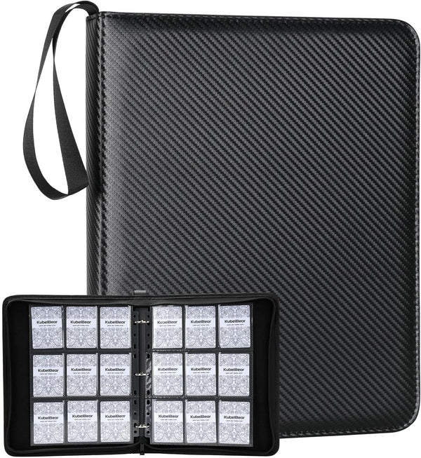 Premium 9-Black Pocket Card Binder – 720 Collection Binder Folder Card Album Card Holder Fit for MTG Football Play Cards (Black, 9 Pocket)
