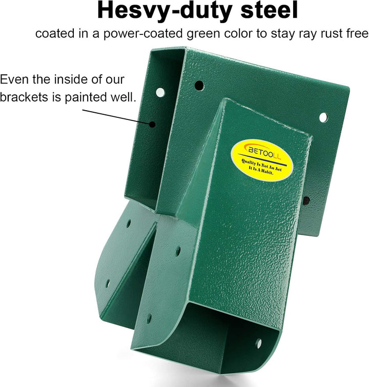 A-Frame 2 Brackets Swing Set Bracket with Mounting Hardware (Green)