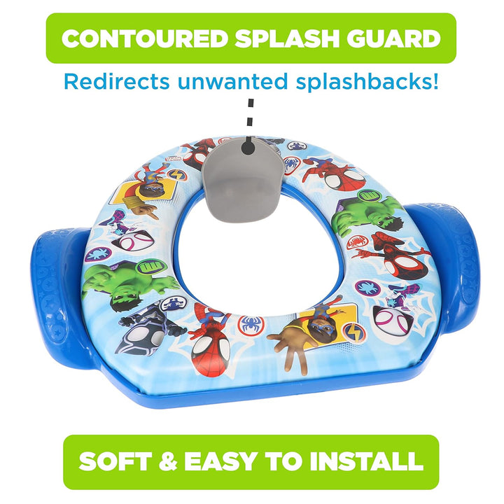 Spidey and His Amazing Friends "Team Up" Soft Potty Seat and Potty Training Seat - Soft Cushion, Baby Potty Training, Safe, Easy to Clean