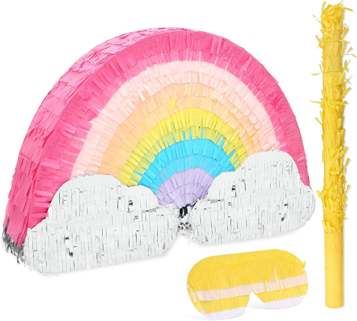 Dinosaur Pinata Bundle with a Blindfold and Bat (17X13X4 Inches), Perfect for Birthday Parties, Animal Theme Parties, Decorations