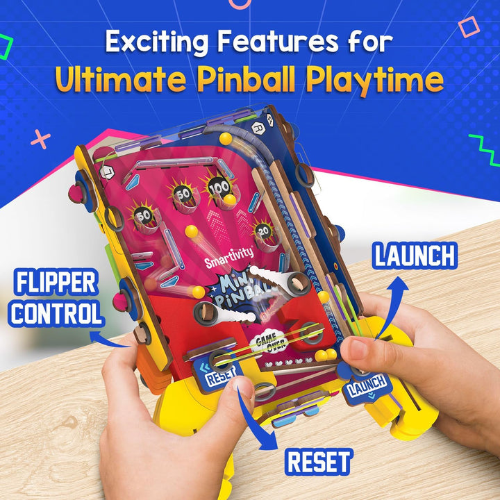 DIY Mini Pinball for Kids Ages 6-12 Years | Build Your Own - Hand Held Pinball Game I Birthday Gift for Boys & Girls | DIY Science Toy for Kids 6,7,8,9,10,11,12 Years Old
