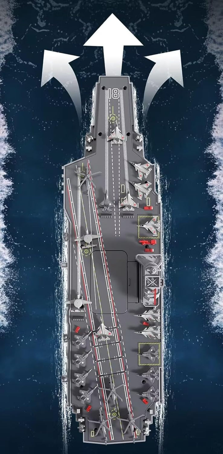 Remote Control Ship Model RC Carrier Ship Model 2.4G Wireless Remote Control Ship Rechargeable Electric Ship Model
