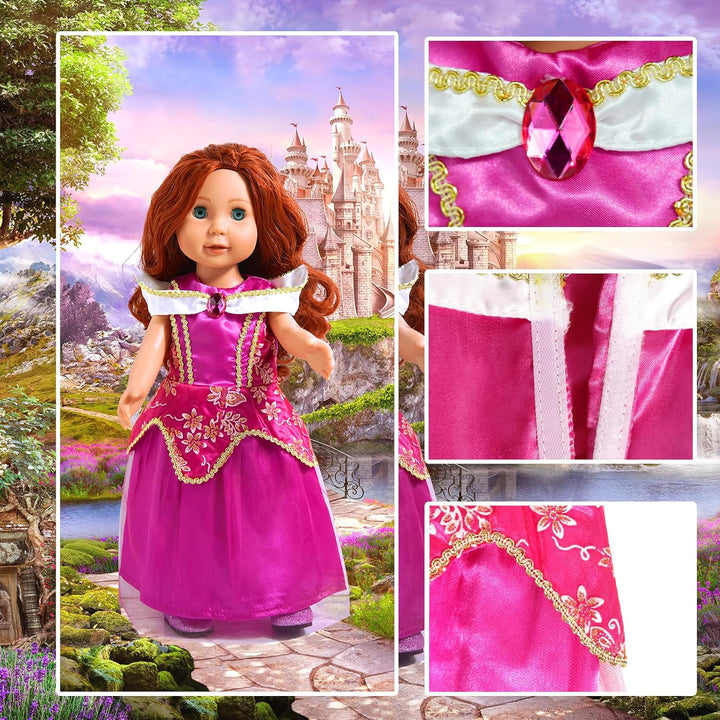18 Inch Doll Clothes Accessories - 6Pcs Different Princess Costume Dress（No Doll）