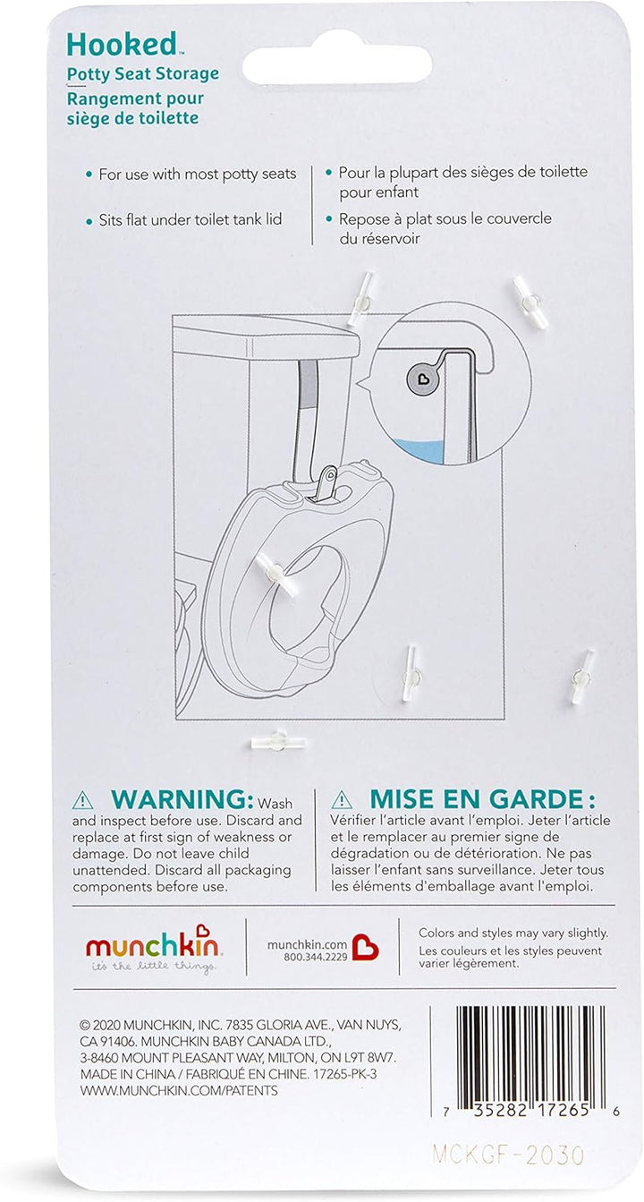 ® Hooked™ Potty Ring Storage Hook, Grey
