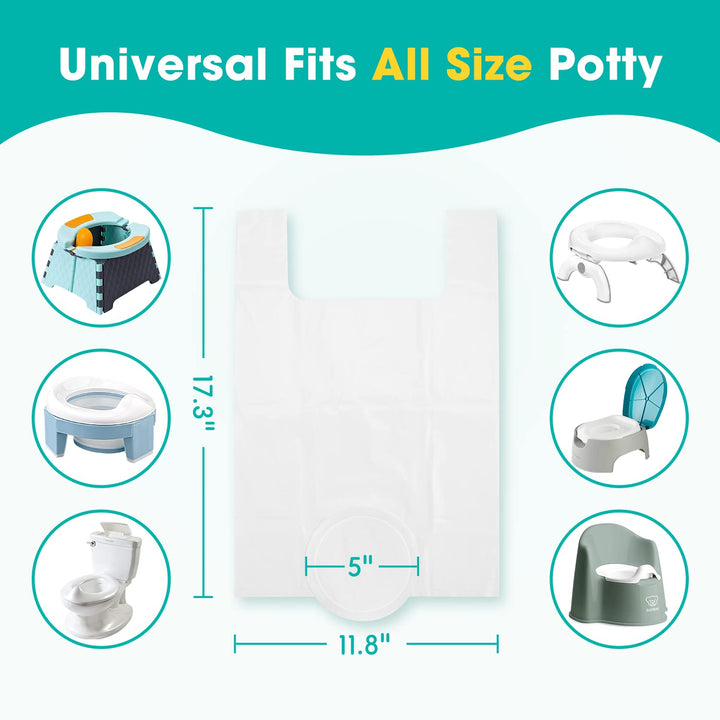 [60 Counts] Disposable Potty Liners Compatible with OXO Tot 2-In-1 Go Potty, Universal Refill Bags for Toddler Travel