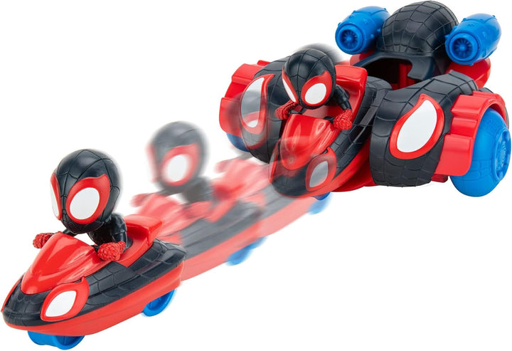 Marvel’S Spidey and His Amazing Friends Quick Shot Vehicle (Miles Morales: Spider-Man) - Quick Shot 2-In-1 Vehicle with Miles Morales: Spider-Man