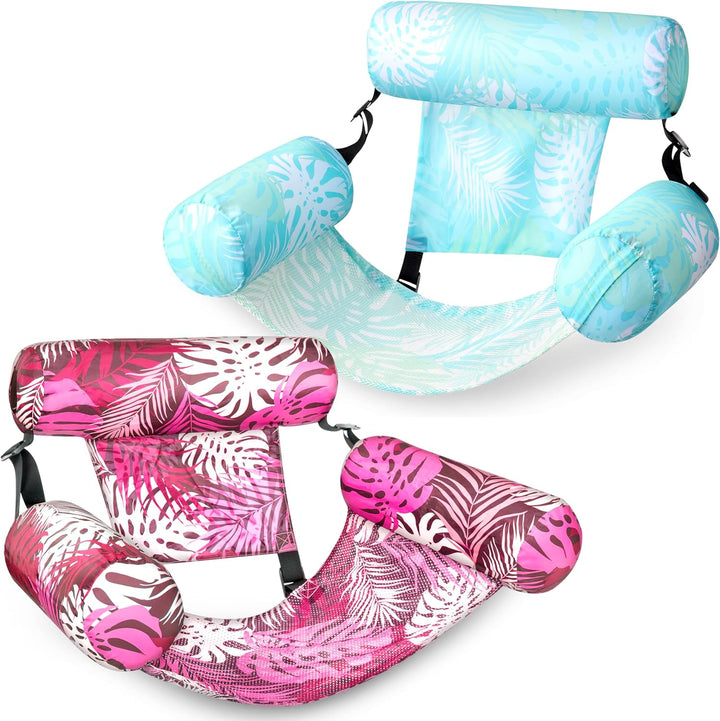 Inflatable Pool Floats Adult,2 Packs Floating Lounge Chairs,Blow up Pool Noodles for Adult Heavy Duty,Floating Chair for Party Summer Water Beach Lake Fun