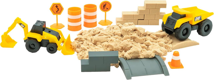 Construction Toys, Dig N' Build Dirt Playset with 10 Oz of Compound, 2 Little Machine Vehicles, Ages 3+