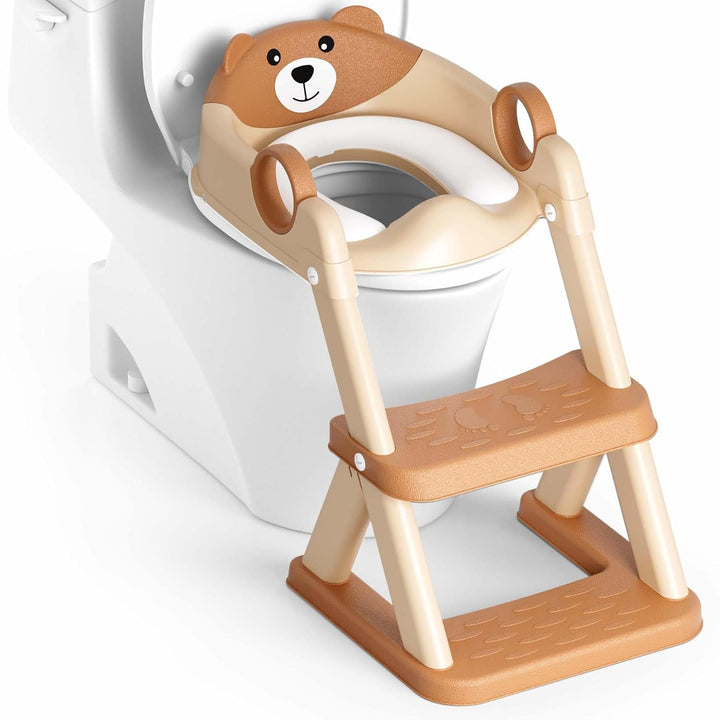 Potty Training Seat, Upgrade Toddler Toilet Seat for Kids Boys Girls, 2 in 1 Potty Training Toilet, Splash Guard Anti-Slip Pad Step Stool