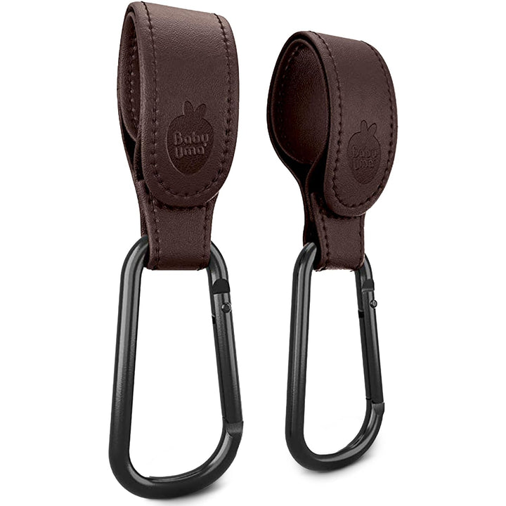 Stroller Hooks for Bags (2 Pack) - Universal Stroller Clips and Hooks, Non-Slip with One-Hand Opening, 11 Lb Weight Capacity, Baby Travel Essential