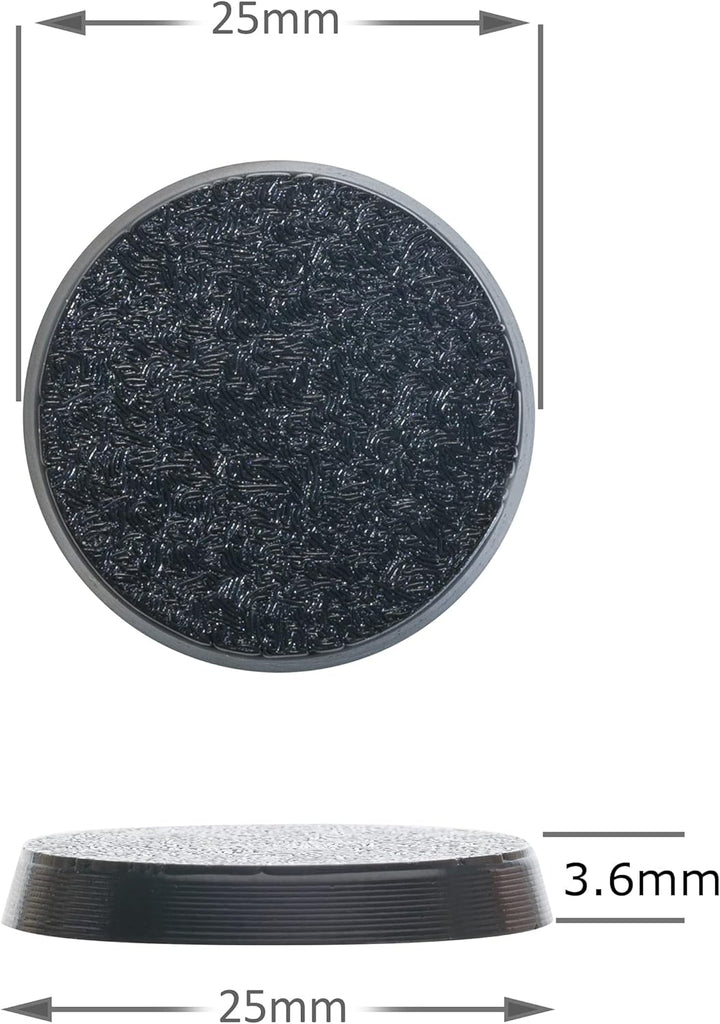 25Mm Textured Plastic round Bases or 0.98Inch Wargames Table Top Games 120 Count