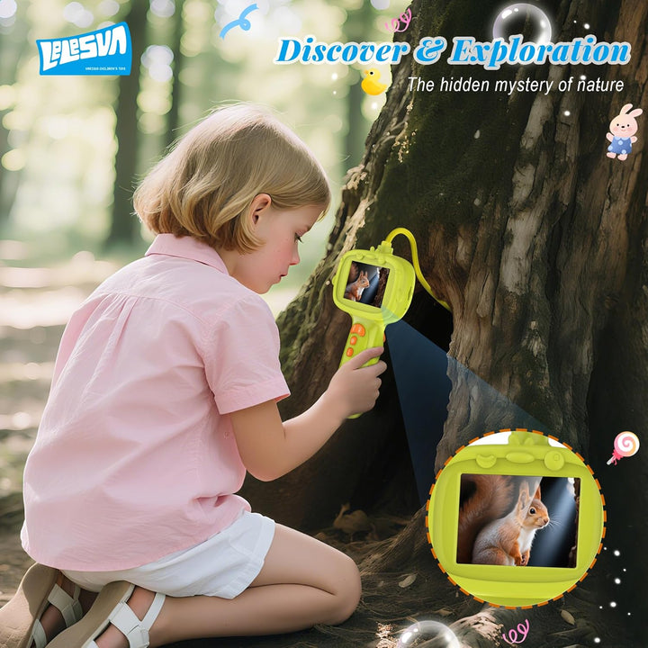 Kids Endoscope with Light, Unique Borescope Snake Camera, Educational Science Stem Toys for Christmas Birthday Gifts for 3 4 5 6 7 8 9 10-Year-Old Boys Girls