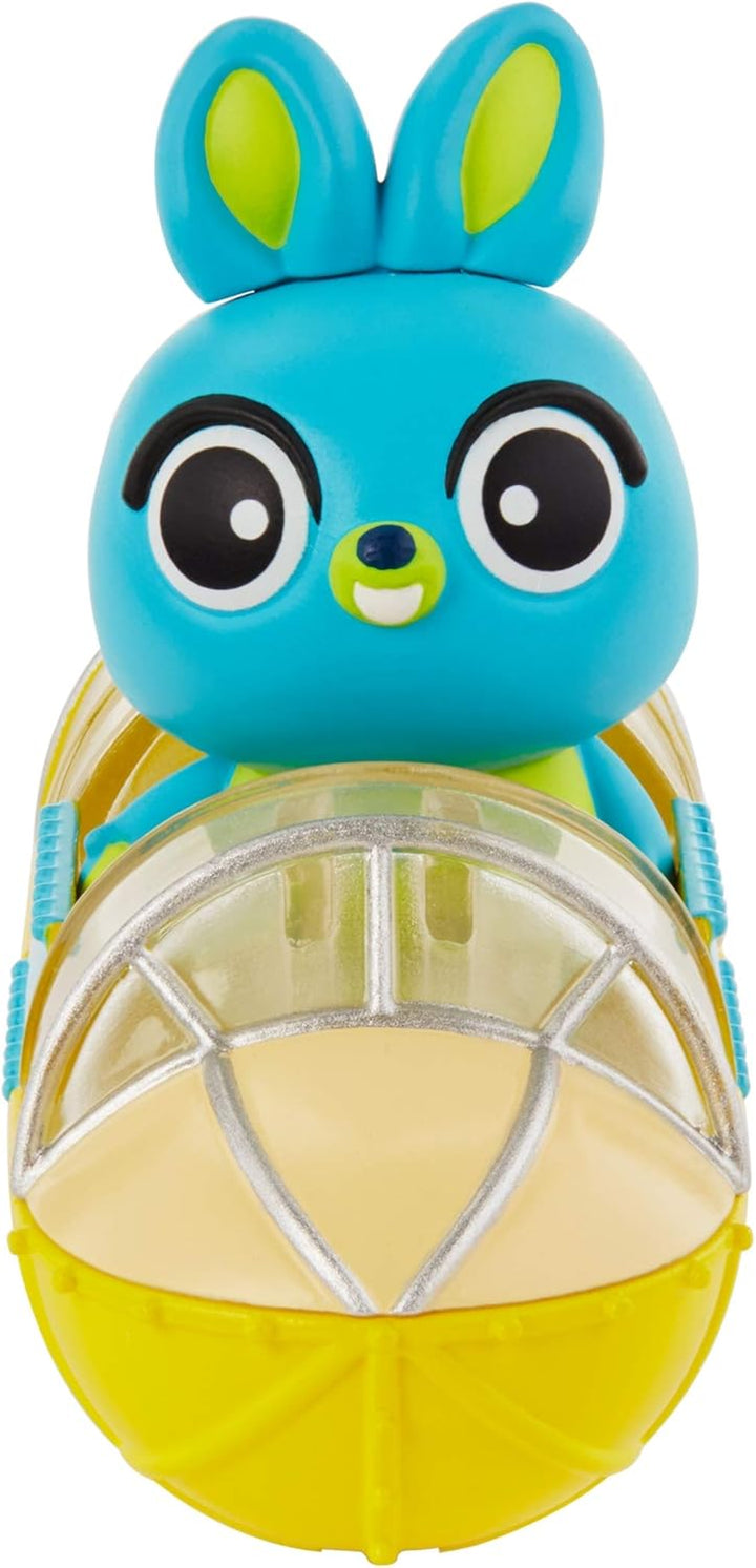 ​Disney Pixar  4 Bunny Mini Figure with Carnival Rocket Vehicle, Compact for Home and On-The-Go Play