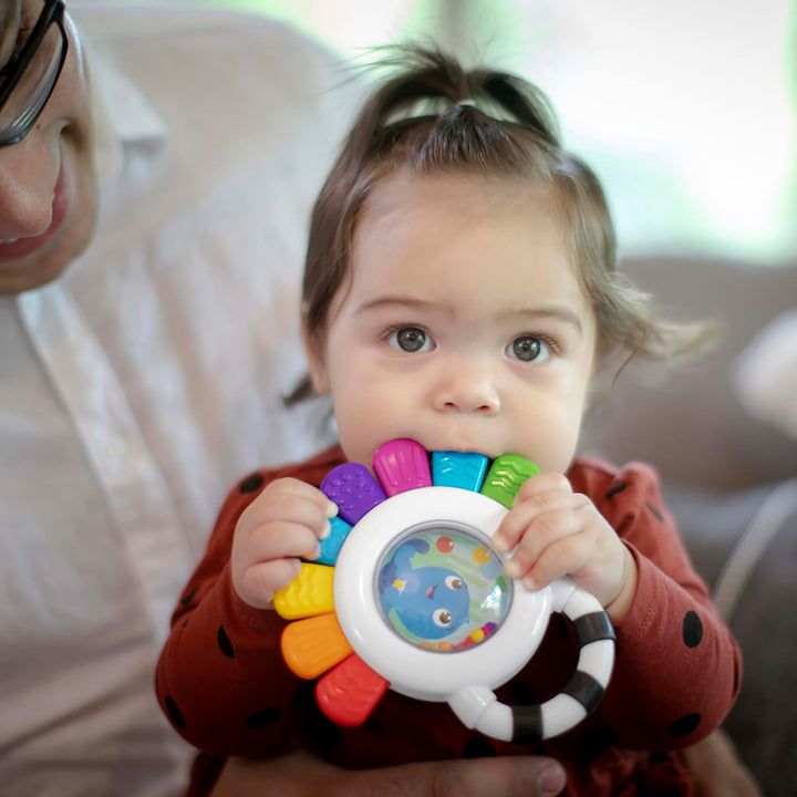 Outstanding Opus the Octopus Sensory Rattle & Teether Multi-Use Toy, BPA Free & Chillable, 3 Months & Up, Multicolored