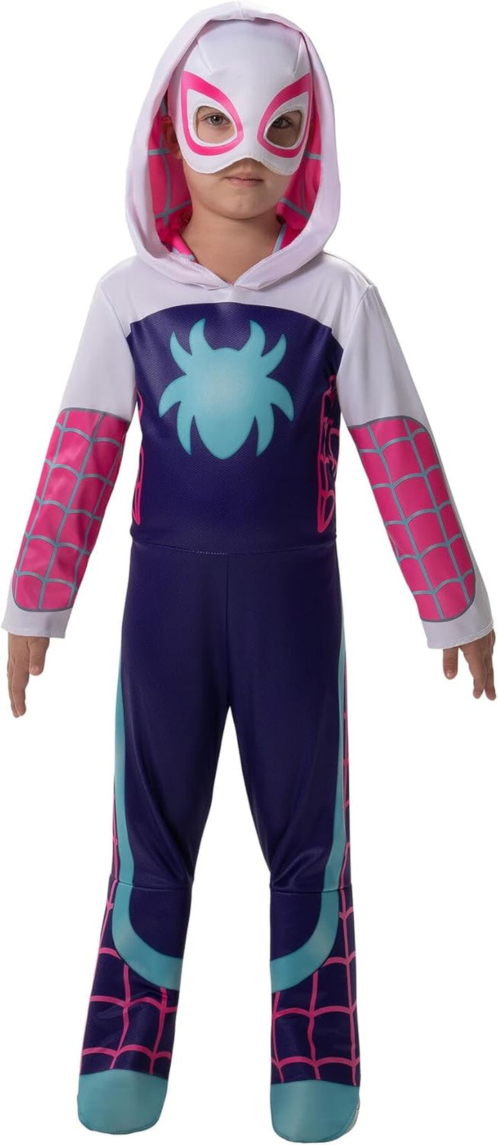 MARVEL Toddler Ghost Spider Costume, Girls Spider-Man and His Amazing Friends Gwen Stacy Kids Costume - Officially Licensed 3T/4T