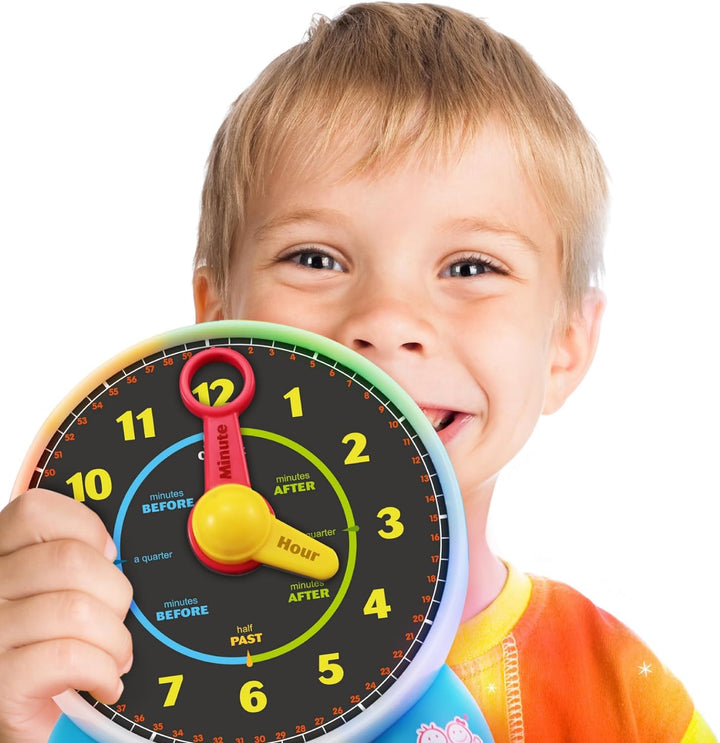 Learning Clock - Educational Talking Learn to Tell Time Teaching Toy with Quiz and Music Sleep Mode - Toddlers & Kids Ages 3, 4, 5, 6 Years Old Boy and Girl Birthday Present